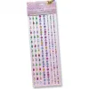 Lot bordures strass folia adhesive 25 cm 8 unites coloris et formes assorties
