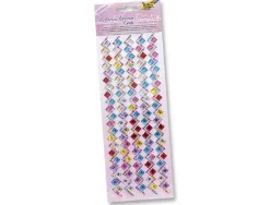 Lot bordures strass folia adhesive 25 cm 5 unites coloris et formes assorties