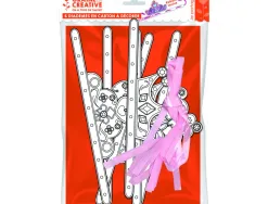 Lot couronnes papier graine creative 6 unites coloris noires et blanches