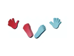 Lot d empreintes de jeux pieds et mains henbea en polypropylene 20 unites coloris assortis