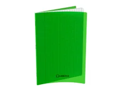 Lot de 10 cahiers cambridge polypro vert indechirable et lavable papier velin extra 24x32 cm piqure 80g seyes 80g