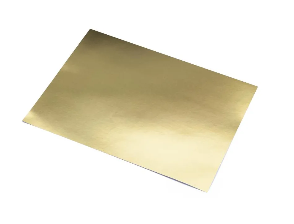 Lot de 10 feuilles cartonées metallisee 500x650mm 225g coloris or