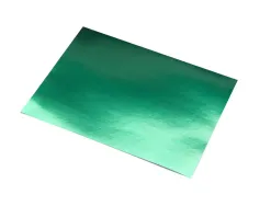 Lot de 10 feuilles cartonnées metallisee 500x650mm 225g coloris vert