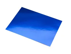Lot de 10 feuilles cartonnées metallisee 500x650mm 225g coloris bleu