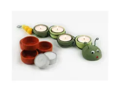 Lot de bougies chauffe-plat culture club avec socle metal 10 unites