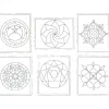 Lot de cartes autocollantes culture club a decorer motifs mandalas assortis format 19x15cm 6 unites