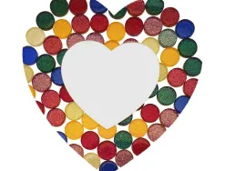 Lot de miroirs coeurs henbea 9x9 cm 10 unites