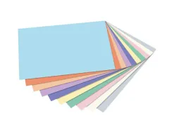 Lot de papier dessin folia lisse couleur a4 21x 29,7cm 130g 100 feuilles coloris pastels assortis