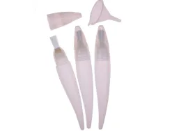 Lot de pinceaux a reservoir avec entonnoir ideal pour gouaches liquides 3 unites