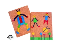 Lot de plaques de liege babylon pour le jeu du marteau 20x22 cm 5 pieces