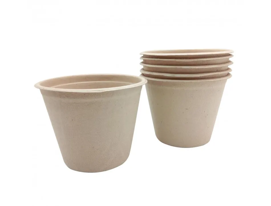 Lot de pots en cellulose culture club 100% organique et recyclable contenance 425ml 10 unites