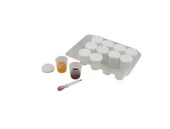 Lot de pots o'color gradues hermetiques 30 ml 12 unites et 1 suppport