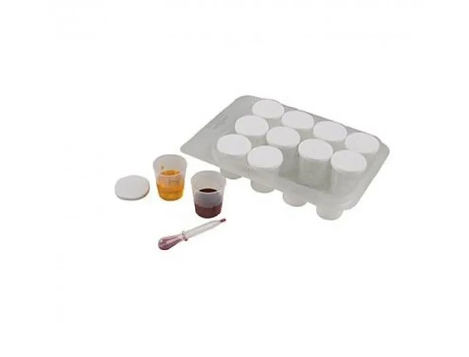 Lot de pots o'color gradues hermetiques 30 ml 12 unites et 1 suppport
