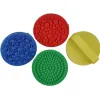 Lot de tampons a main fantaisie caoutchouc souple 4 modeles assortis