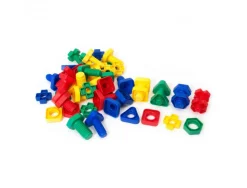 Lot de vis et boulons lap construction technique plastique 80 pieces et 16 fiches d activites