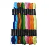 Lot fils bracelets bresiliens graine creative coton 7m assortiment standard 12 echevettes coloris assortis