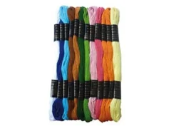Lot fils bracelets bresiliens graine creative coton 7m assortiment standard 12 echevettes coloris assortis