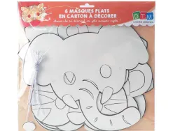Lot masques animaux graine creative carton 6 unites assortis