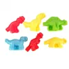 Lot moules 3d dinosaures graine creative pour pate a modeler 2 faces 6 unites coloris assortis