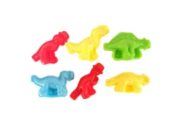 Lot moules 3d dinosaures graine creative pour pate a modeler 2 faces 6 unites coloris assortis