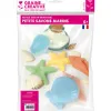 Lot moules fantaisies pour petits savons graine creative 6 formes marines assorties