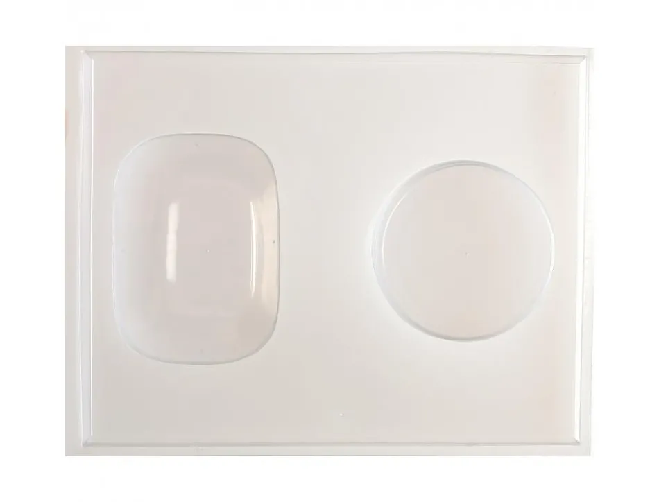 Lot moules savons simples formes graine creative 6x6 cm 2 formes rondes et carrees