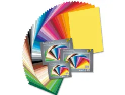 Lot papier dessin couleur a grain folia 50x70cm 150g 55 feuilles coloris assortis