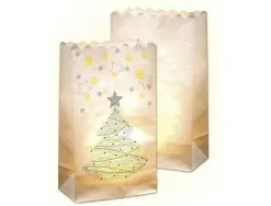 Lot photophores folia papier 19x11,5x7cm