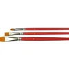 Lot pinceaux maier n 6 10 et 14 manches rouge 3 unites