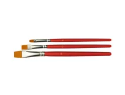 Lot pinceaux maier n 6 10 et 14 manches rouge 3 unites