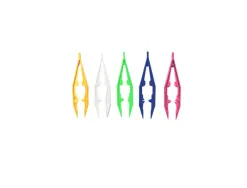 Lot pinces pour perles et aquaperles loolipo plastique pour enfants 5 coloris assortis