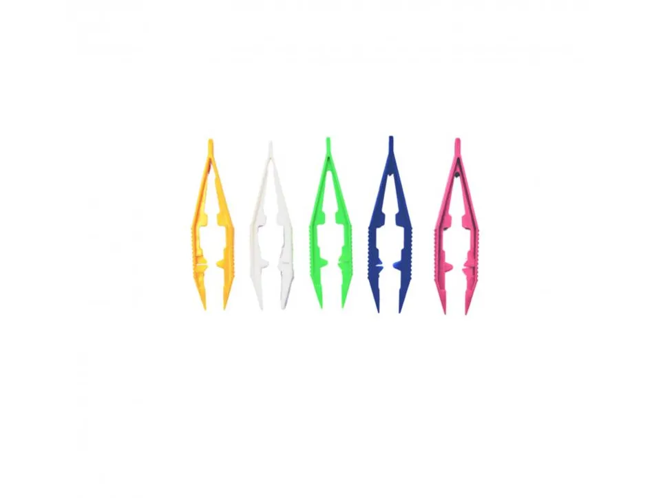 Lot pinces pour perles et aquaperles loolipo plastique pour enfants 5 coloris assortis