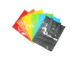 Lot sacs loolipo non tisses avec fenetre polypropylene format a4 6 unites coloris assosrtis