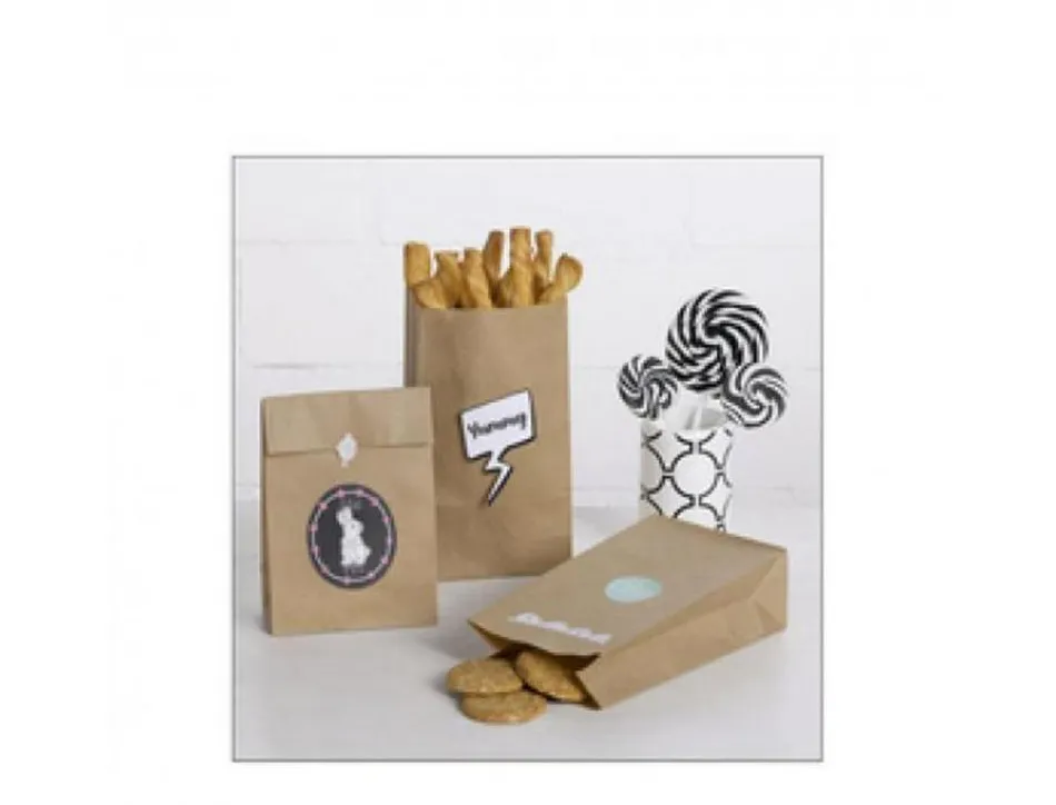 Lot sacs papier kraft folia 12x21cm 15 unites coloris brun
