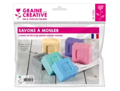 Lot savon a mouler graine creative 100g 6 unites coloris assortis