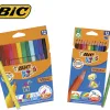 Lot scolaire bic kids special elementaire 24 etuis 12 feutres visa + 24 etuis 12 crayons couleur evolution eco 48 kits