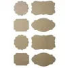 Lot stickers kraft graine creative 30mm 32 unites formes assorties