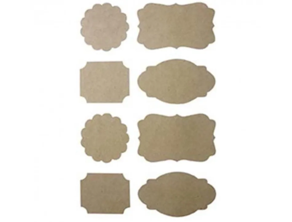 Lot stickers kraft graine creative 30mm 32 unites formes assorties