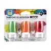 Lot tampons d evaluation wonday motifs tetes emoticones 5000 impressions non rechargeables 3 unites