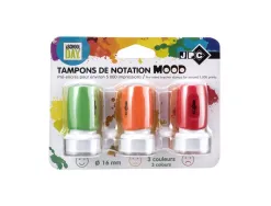 Lot tampons d evaluation wonday motifs tetes emoticones 5000 impressions non rechargeables 3 unites