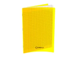 Lotde 10 cahiers cambridge polypro jaune indechirable et lavable papier velin extra 24x32 cm piqure 80g seyes 80g