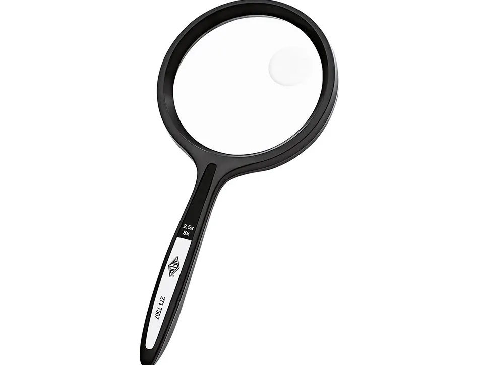 Loupe q-connect bifocale en verre diam. 75mm poignee courbee coloris noir