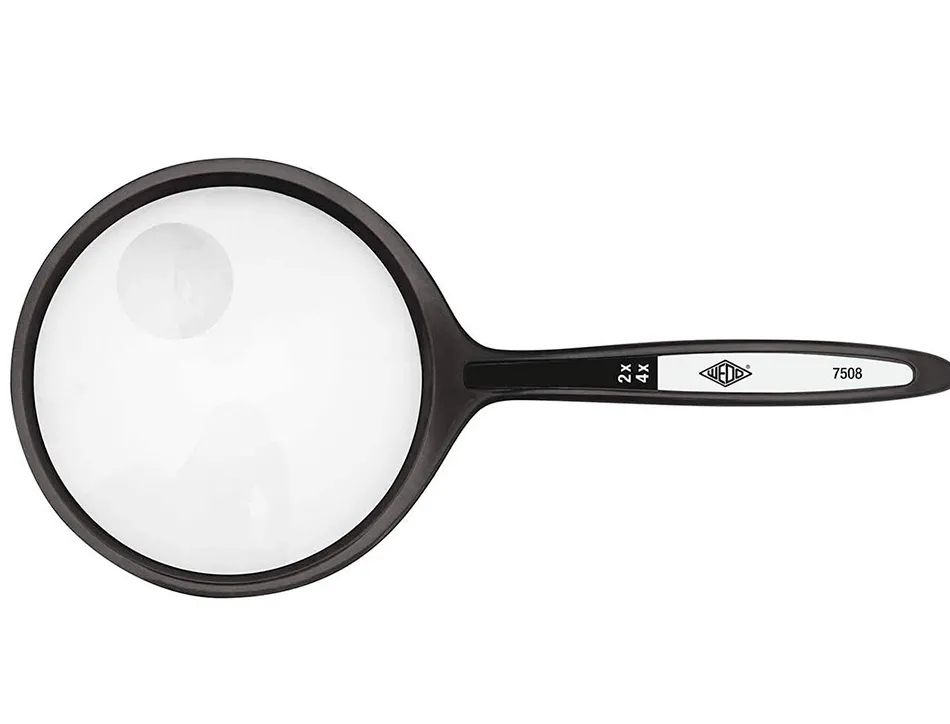 Loupe q-connect bifocale en verre diam. 62mm poignee courbee coloris noir