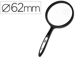 Loupe q-connect bifocale en verre diam. 62mm poignee courbee coloris noir