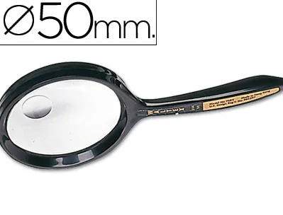 Loupe q-connect bifocale en verre diam. 50mm poignee courbee coloris noir