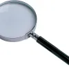 Loupe q-connect en verre et metal manche en plastique noir diametre 50 mm