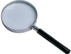 Loupe q-connect en verre et metal manche en plastique noir diametre 50 mm
