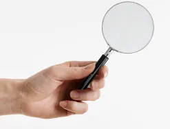 Loupe q-connect verre manche plastique 90 mm coloris noir