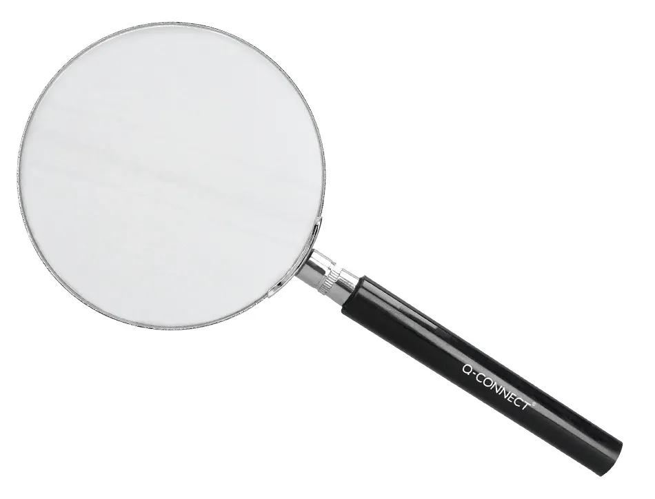 Loupe q-connect verre manche plastique 90 mm coloris noir