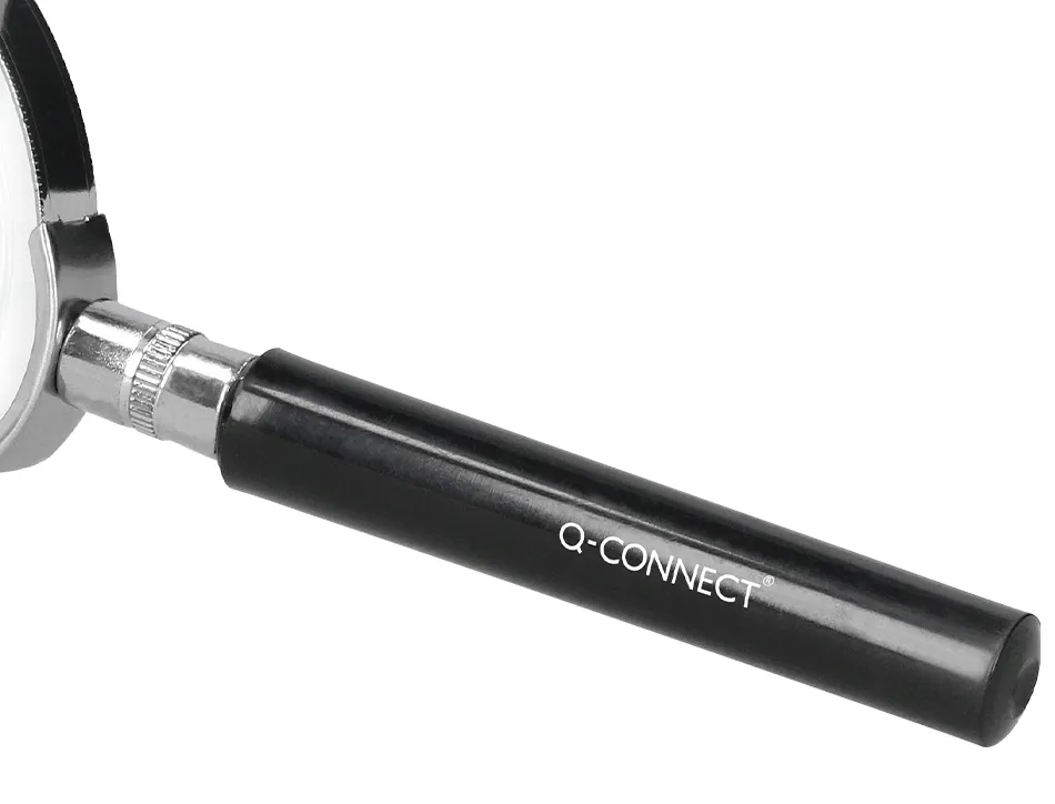 Loupe q-connect verre manche plastique 90 mm coloris noir